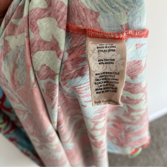 Soft Surroundings Women’s Floral Sleeveless Maxi Dress size Large Relaxed Fit - Picture 9 of 13